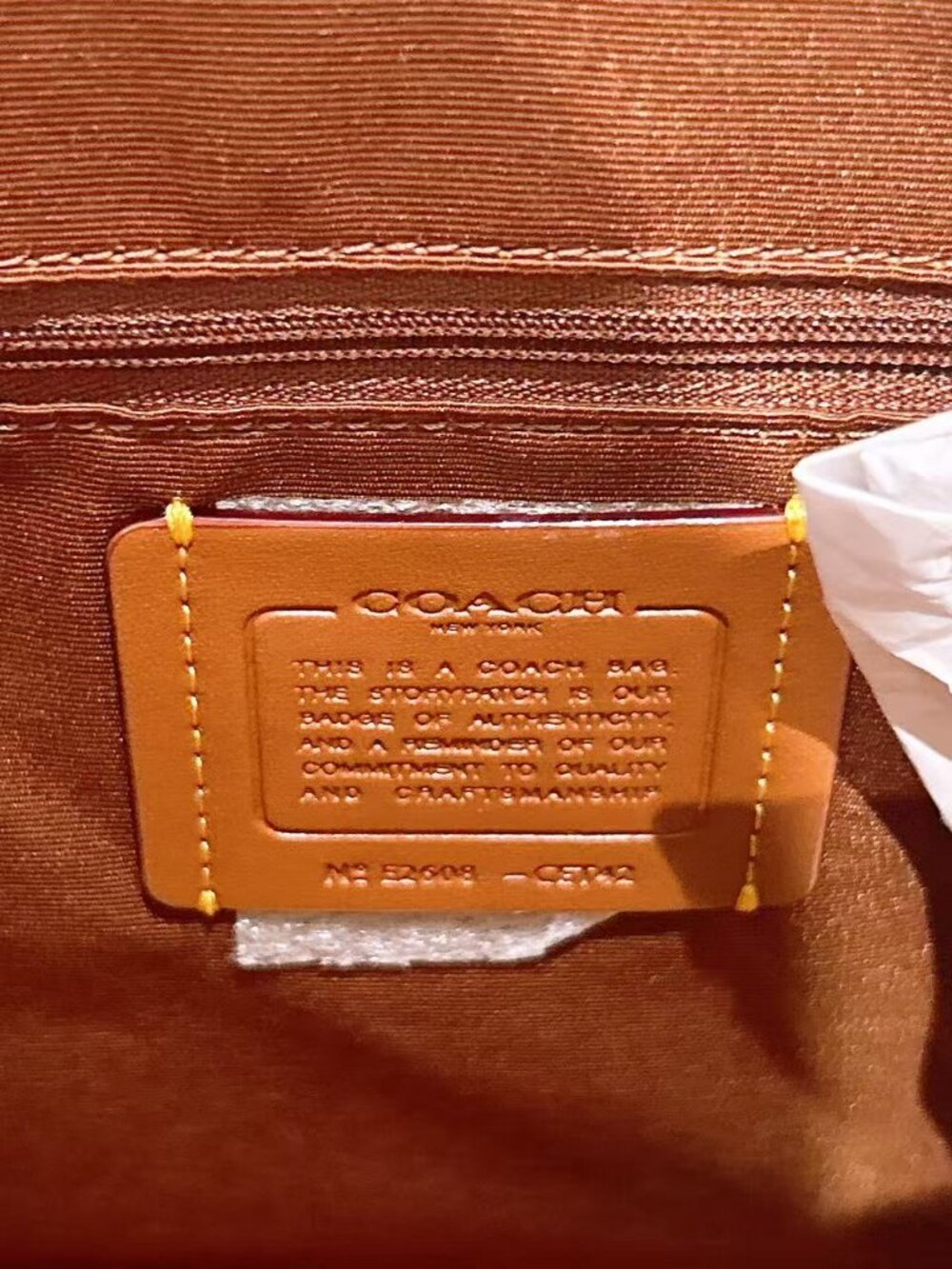 NWT Coach Rowan Large Satchel Bag CET42 suede - Picture 11 of 11
